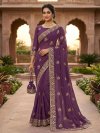 Chandani Star Georgette With Embroidery Work Saree